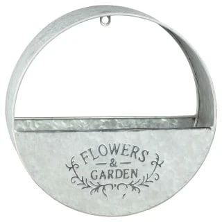 B&M Flowers And Garden Galvanised Wall Planter