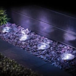 Solar Powered Stainless Steel Ground Lights 4pk