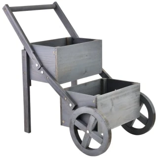 Wooden Market Stall Planter - Grey - Image 2