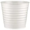 B&M Ribbed Matt Tin Planter - Cream