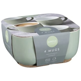 Simply Everyday Gloss Mugs 4pk - Sage - Image 3