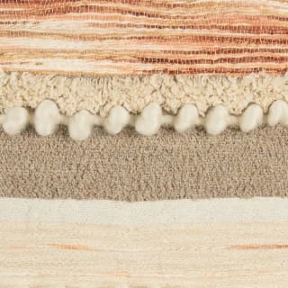 B&M Esme Stripe Woven Cushion - Natural - Image 2