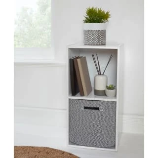 Kavala Cotton Lokken Cube Shelving Unit & Basket - Black - Image 2