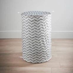 B&M Geo Print Pop-Up Oversized Laundry Bin