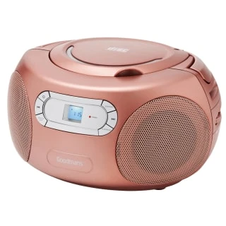 Goodmans CD Boombox With Bluetooth - Rose Gold - Image 2