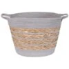 Striped Basket - Grey