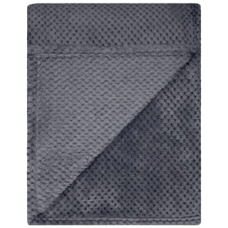 B&M Waffle Throw - Dark Slate - Image 4