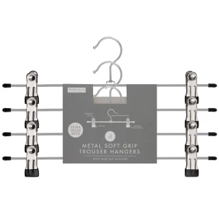 Metal Soft Grip Clip Hangers 4pk