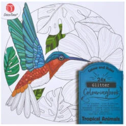 B&M Glitter Colouring Book - Tropical Animals
