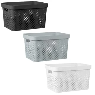 B&M Large Rectangular Spot Storage Basket - Grey - Image 2