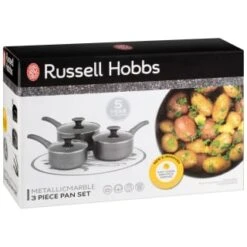 Russell Hobbs Russel Hobbs Metallic Marble Pan Set 3pc