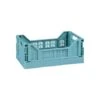 Mini Stacking Fold Flat Crate 22.2 X 15 X 8.7cm - Teal