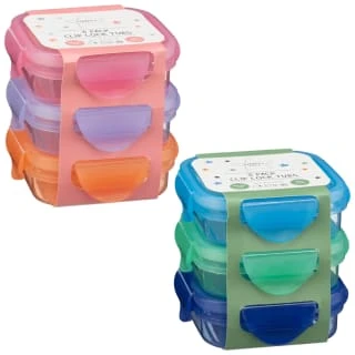 Simply Kids Clip Lock Tubs 3pk - Blue & Green - Image 2