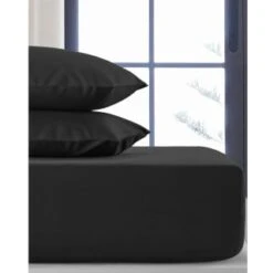Silentnight Black Double Fitted Sheet
