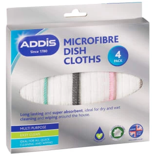 Addis Microfibre Dish Cloths Dish Cloths 4pk