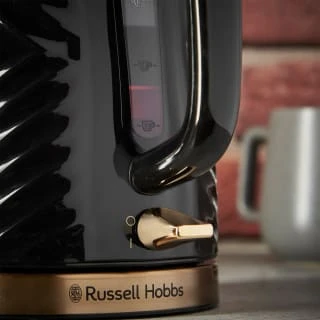 Russell Hobbs Groove Kettle 1.7L - Black & Gold - Image 3