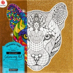 B&M Glitter Colouring Art - Colourful Tiger