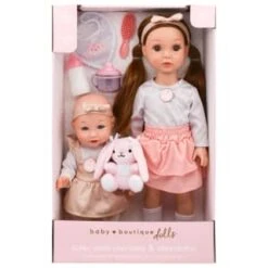 B&M Baby Sister Boutique Dolls Charlotte And Alexandra - Brown Hair