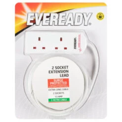Eveready 2 Socket Extension Lead