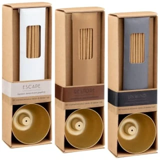 B&M Escape Incense Sticks & Holder - Mandarin, Lemon, Pink Grapefruit - Image 3