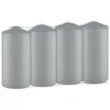 Grey Pillar Candles 4pk