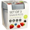 B&M Set Of 3 Snack Pots 3pk