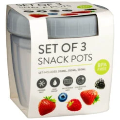 B&M Set Of 3 Snack Pots 3pk