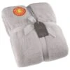 B&M Cosy At Home Silver Teddy Throw