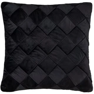 B&M Rubin Black Velvet Basket Weave Cushion