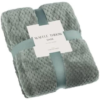 B&M Waffle Throw - Sage