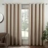 B&M Colorado Hopsack Fully Lined Cream Eyelet Curtains 46 X 54"