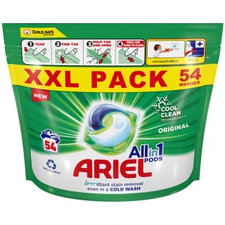 Ariel All-in-1 Laundry Pods & Oxi Stain Remover 54pk