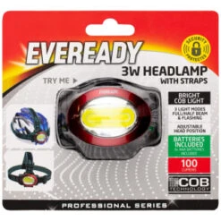 Eveready 3W Head Lamp With Straps