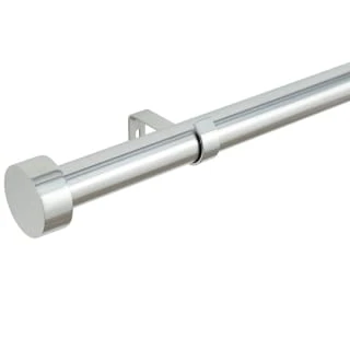 B&M Shiny Nickle Stud End Curtain Pole 120 - 220cm