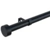 B&M Black Stud End Curtain Pole 120 - 220cm