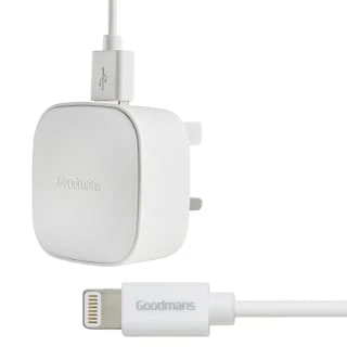 Goodmans Lightning Mains Charger & Cable 1.2m - White - Image 2