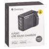 Goodmans 4 Port USB Fast Charger - Black