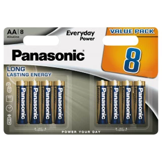 Panasonic AA Alkaline Batteries 8pk