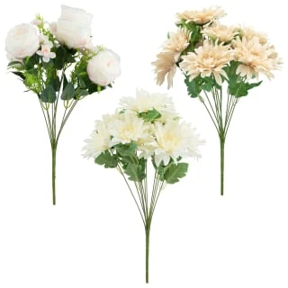B&M Large Flower Bunch - Cream - Image 3