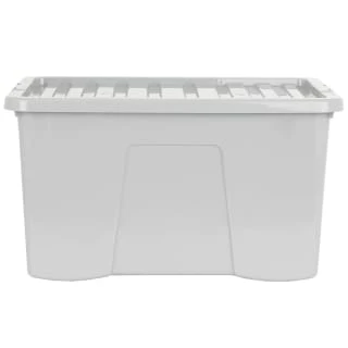 B&M Storage Box With Lid 60L - Grey - Image 3