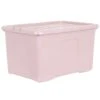 B&M Storage Box With Lid 60L - Dusty Pink