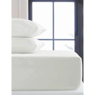 Simply Everyday Double White Fitted Sheet