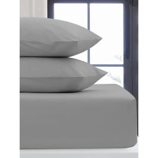 Simply Everyday Silver Double Fitted Sheet