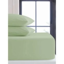 Simply Everyday Sage Double Fitted Sheet