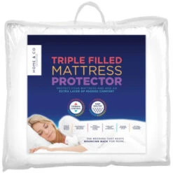 B&M Triple Filled Mattress Protector - Double
