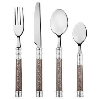 Simply Everyday Bubble Cutlery Set 16pc - Charcoal