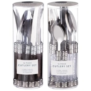 Simply Everyday Bubble Cutlery Set 16pc - Charcoal - Image 3