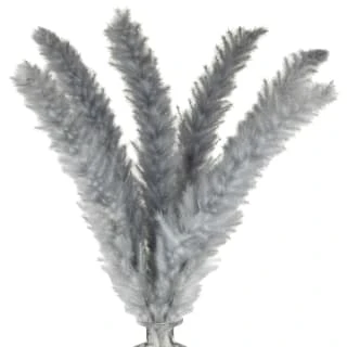 B&M Grey Pampas In Glass Vase - Image 2