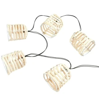 B&M 10 Solar Rattan Effect String Lights - Image 2