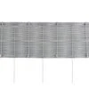 Faux Rattan Grey Boarder Fencing - 100 X 35cm